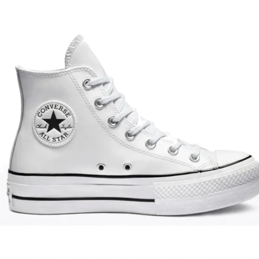 CONVERSE Chuck Taylor All Star Lift Platform Leather High-Top Women's Shoes 8.5